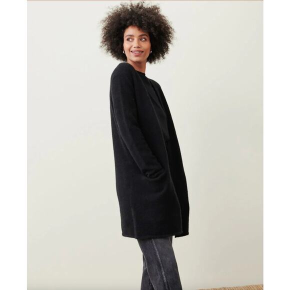 Jenni Kayne Black Sweater Coat Wool Open Cardigan Size XS - Picture 3 of 7